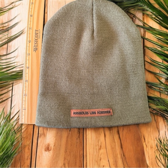 Bayside Olive Green Beanie – “Assholes Live Forever” ALF Patch – Made in USA - Picture 5 of 8